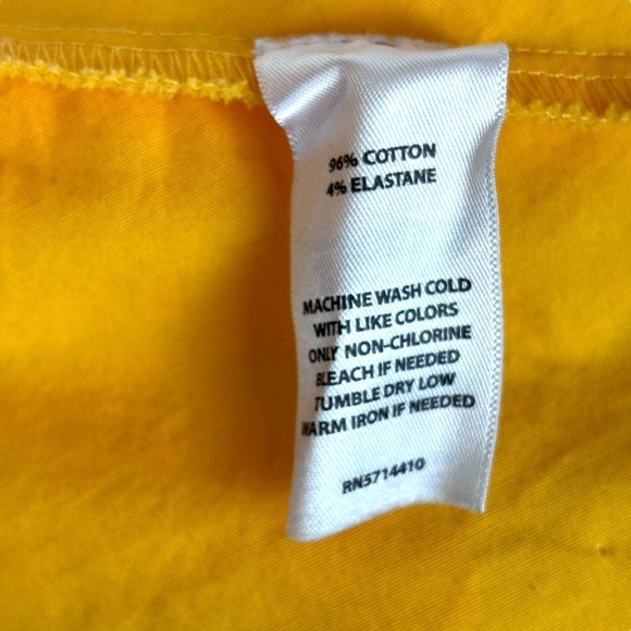 RACHEL PARCELL COTTON POPLIN FLUTTER SLEEVE RUFFLE TIER AMBER YELLOW MIDI DRESS - Picture 10 of 11